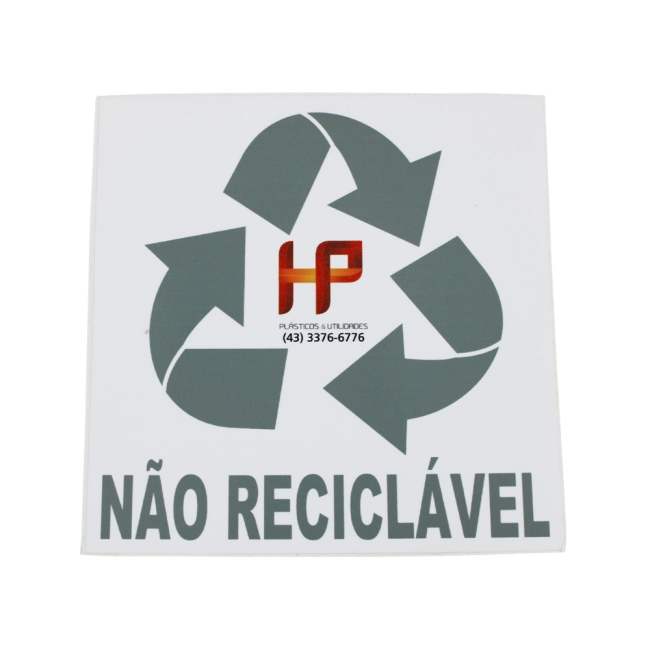 Adesivo Coleta Seletiva Não Reciclável Web Graph