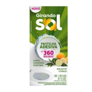 Adesivo sanitário encanto cítrico com 3 unidades Girando sol