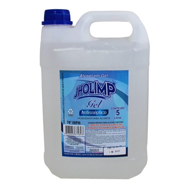 Álcool gel 70% Jholimp 5 litros Jholimp