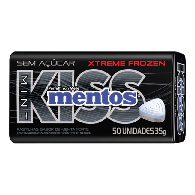 Bala sem açucar kiss menta forte Mentos