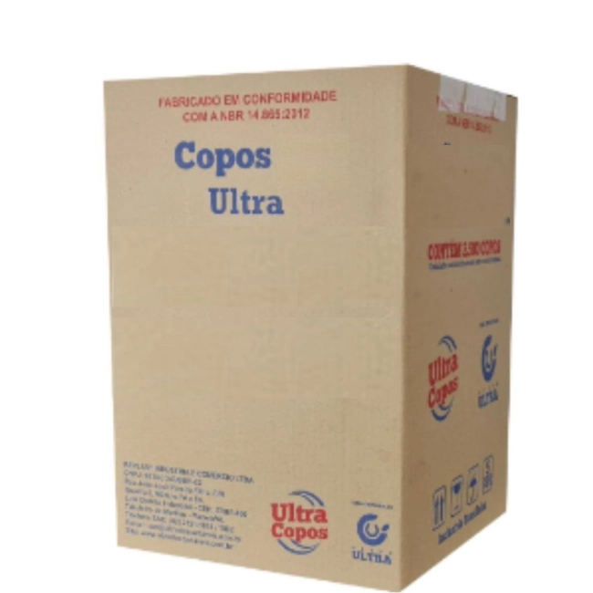 Caixa de copos descartáveis transparente de polipropileno 400ml caixa com 1000 unidades Ultratherm 