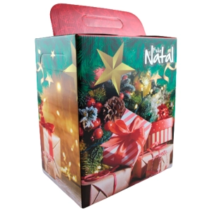 Caixa para cesta de natal 22x15x26 maletinha de natal