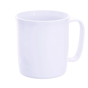 Caneca de plástico branco 400ml UZ