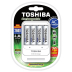 Carregador de pilha para 4 pilhas AA/AAA 2600 mAh Toshiba