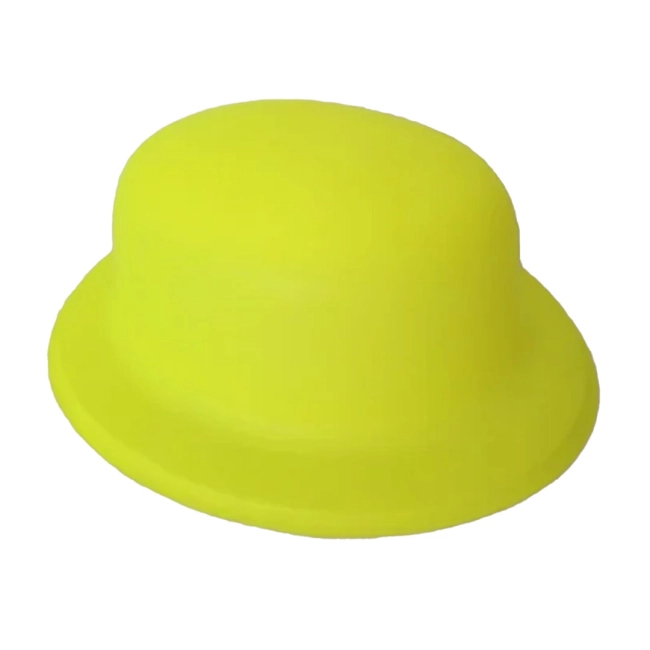 Chapéu coquinho plástico com 12 unidades neon amarelo Ponto das Festas 