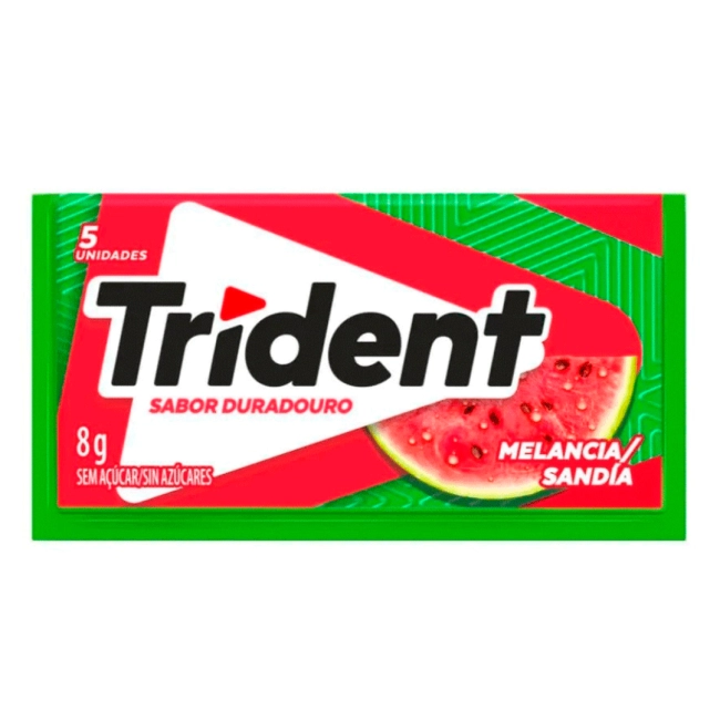 Chiclete Melancia Com 5 Unidades Trident 