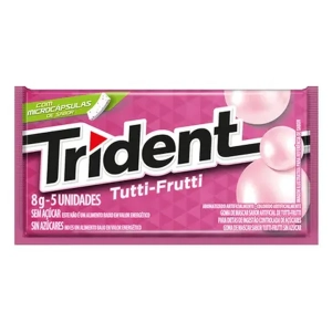 Chiclete trident tutti-frutti com 5 unidades 