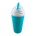 Copo com tampa formato chantily da Neoplas cor azul Tiffany com 550ml 