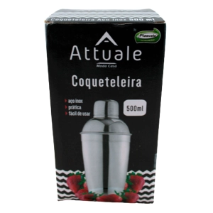 Coqueteleira inox 500ml Plasvale