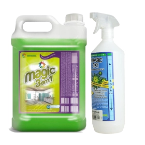 Kit limpador magic 3 em 1 Seven Gel 5 litros + pulverizador de 1 litros