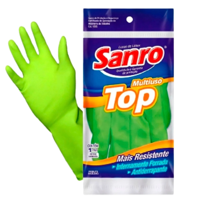 Luva multiuso verde tamanho P Sanro top