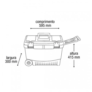 Maleta ferramentas com roda car box 5100 referência 25371 Arqplast