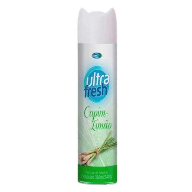 Odorizante aerossol 400ml capim limão Ultrafresh 