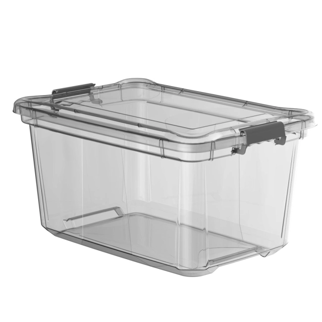 Organizador 27 Litros Caixa Cristal Transparente Ref. 1481  Plasvale