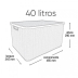 Organizador 40 litros rattan branco Arqplast