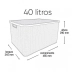 Organizador 40 litros rattan branco Arqplast