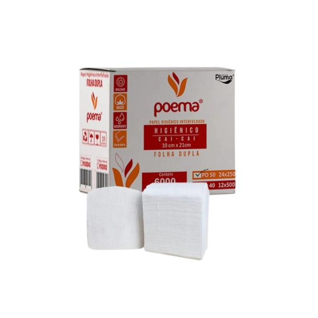 Papel cai cai folha dupla celulose virgem com 6000 poema Pluma