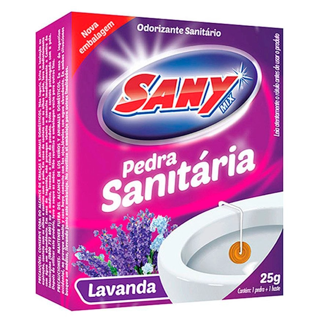 Pedra sanitária Sany Mix 25grs lavanda