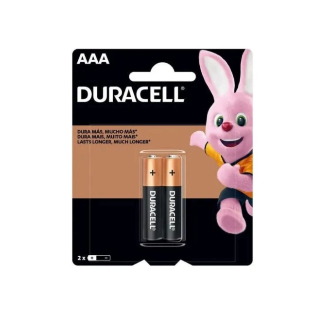 Pilha Alcalina AAA Com 2 Unidades Duracell