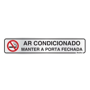 Placa Sinalize 05x25cm alumínio ar condicionado