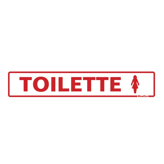 Placa Sinalize 05x25cm poliestireno toilette feminino