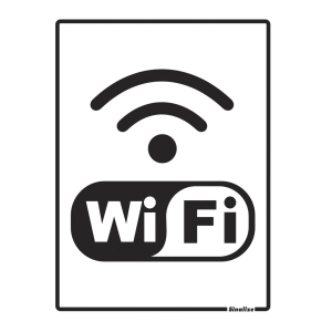 Placa Sinalize 15x20cm poliestireno internet wifi