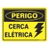 Placa Sinalize 15x20cm poliestireno perigo cerca eletrica 