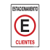 Placa Sinalize 20x30cm poliestireno estacionamento clientes