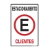 Placa Sinalize 20x30cm poliestireno estacionamento clientes