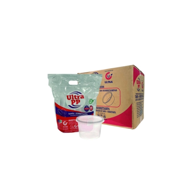 Pote 1000 ml redondo PP kit com 300 unidades Ultratherm