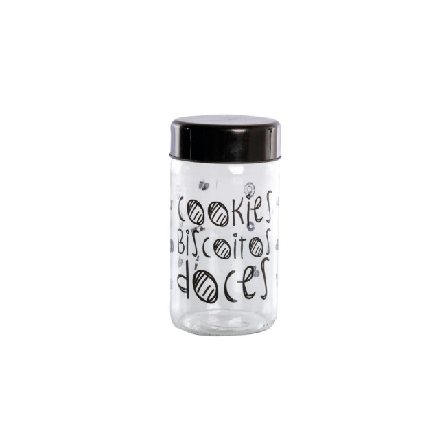 Pote de vidro 800ml  biscoitos/doces com tampa Ref.143 Potes e Cia 