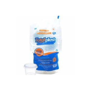 Pote Kit 140ml Redondo Pacote Com 24 Unidades Totalplast