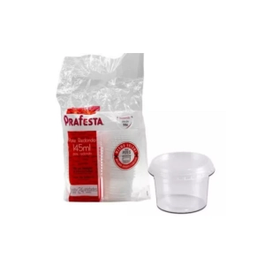 Pote Prafesta kit 145 ml redondo pacote com 24 unidades Prafesta