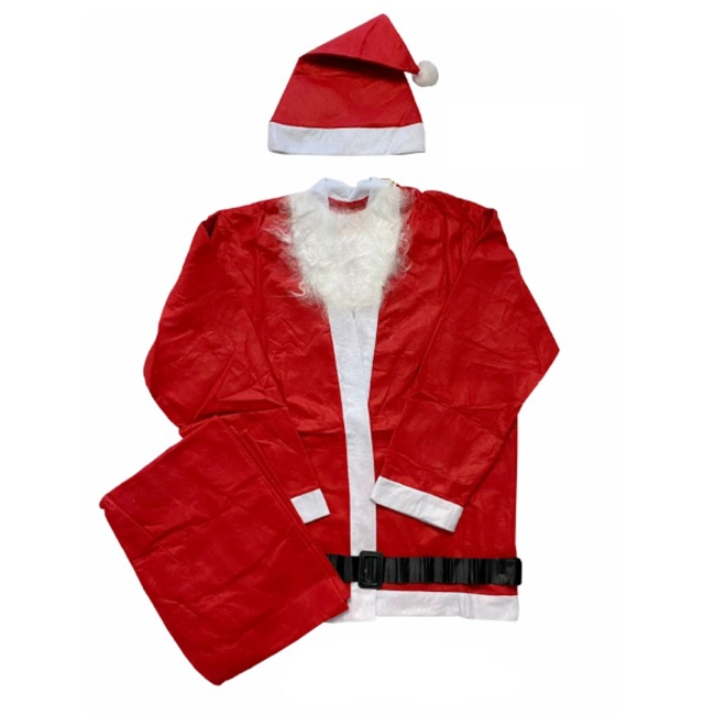 Roupa papai noel completa poliester