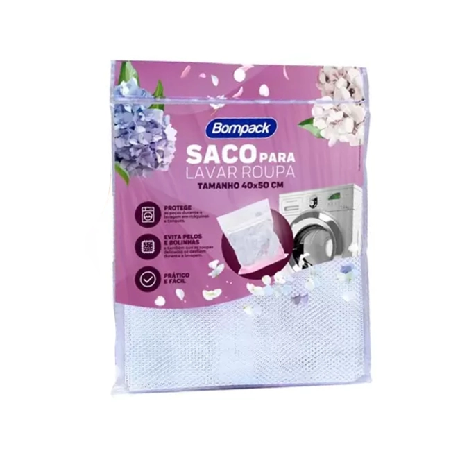 Saco para lavadora de roupa 40x50cm Bompack