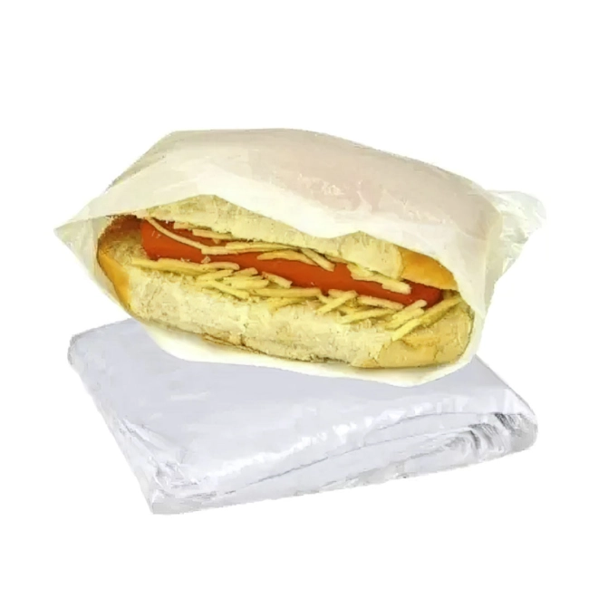 Saco Plástico para Lanche Hot Dog 22 por 12 por 006 Micra 6 com 1 Kilo Zeimar 