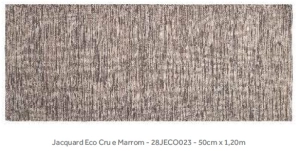 Tapete 050x120 Cm Jacquard Eco Cru e Marrom Kapazi