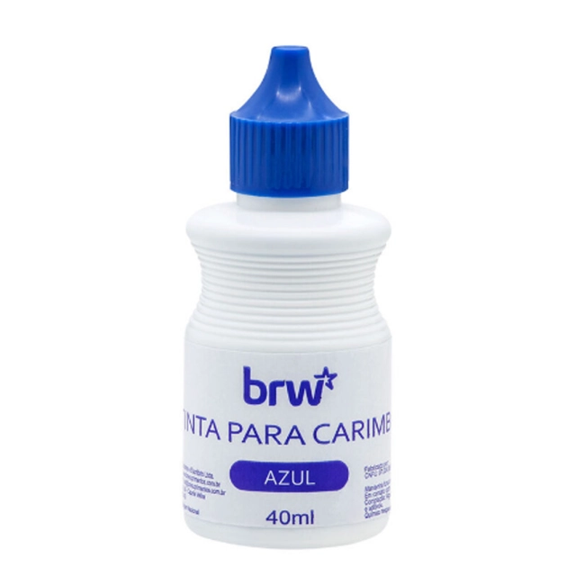 Tinta para carimbo BRW azul 40ml