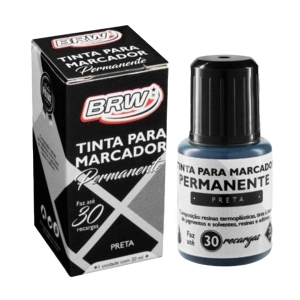 Tinta para marcador permanente BRW 20ml preto