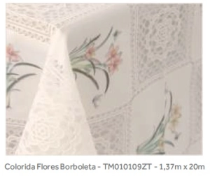 Toalha de mesa rendade 137 metros clorida flor borboleta Kapazi